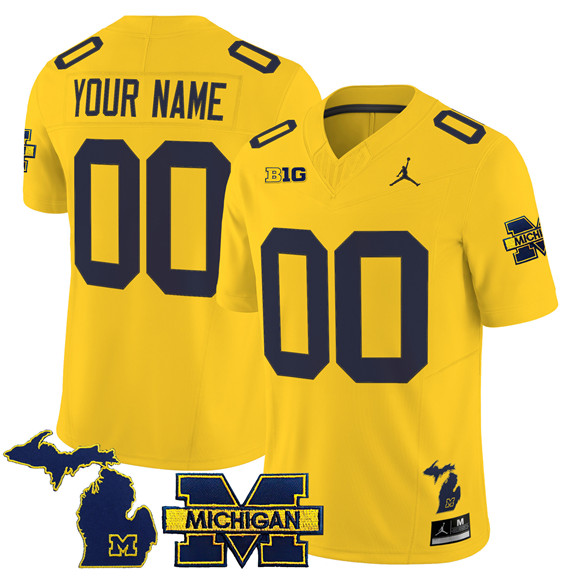 Men's Michigan Wolverines ACTIVE PLAYER Custom Maize F.U.S.E. 2025 Vapor Limited Stitched Football Jersey